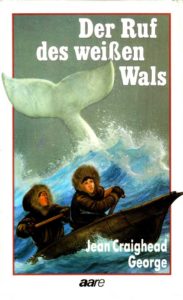 Jean Craighead George (1988): Der Ruf des weißen Wals. Verlag Aare, Solothurn . 191 Seiten, mit Zeichnungen von Al Cetta. Übersetzt von Brigitte Barbacsy. ISBN 3 72600314 2. (Amerikanisches Original: Water Sky, 1987.)